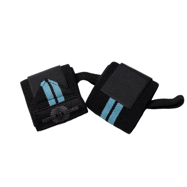 Better Bodies Womens wrist wraps, Aqua Blue