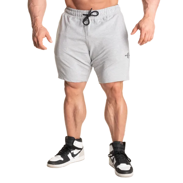 Better Bodies Tapered sweatshorts/træningsshorts, Lysegrå Melange