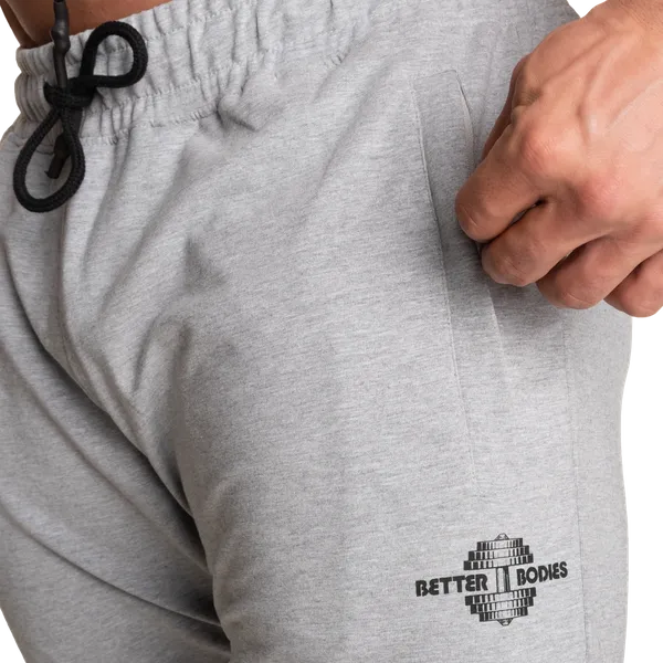 Better Bodies Tapered sweatshorts/træningsshorts, Lysegrå Melange
