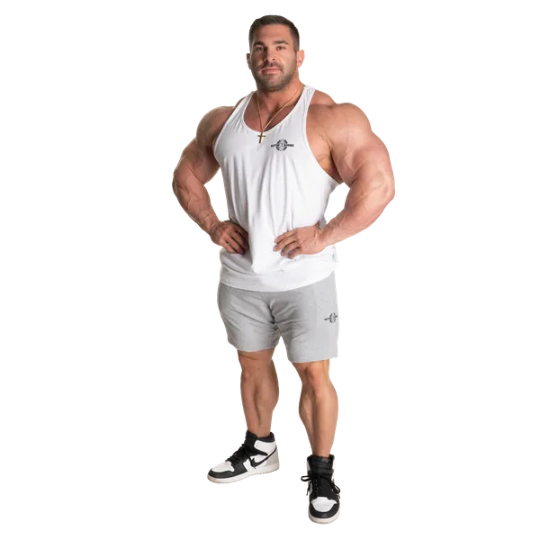 Better Bodies Tapered sweatshorts/træningsshorts, Lysegrå Melange