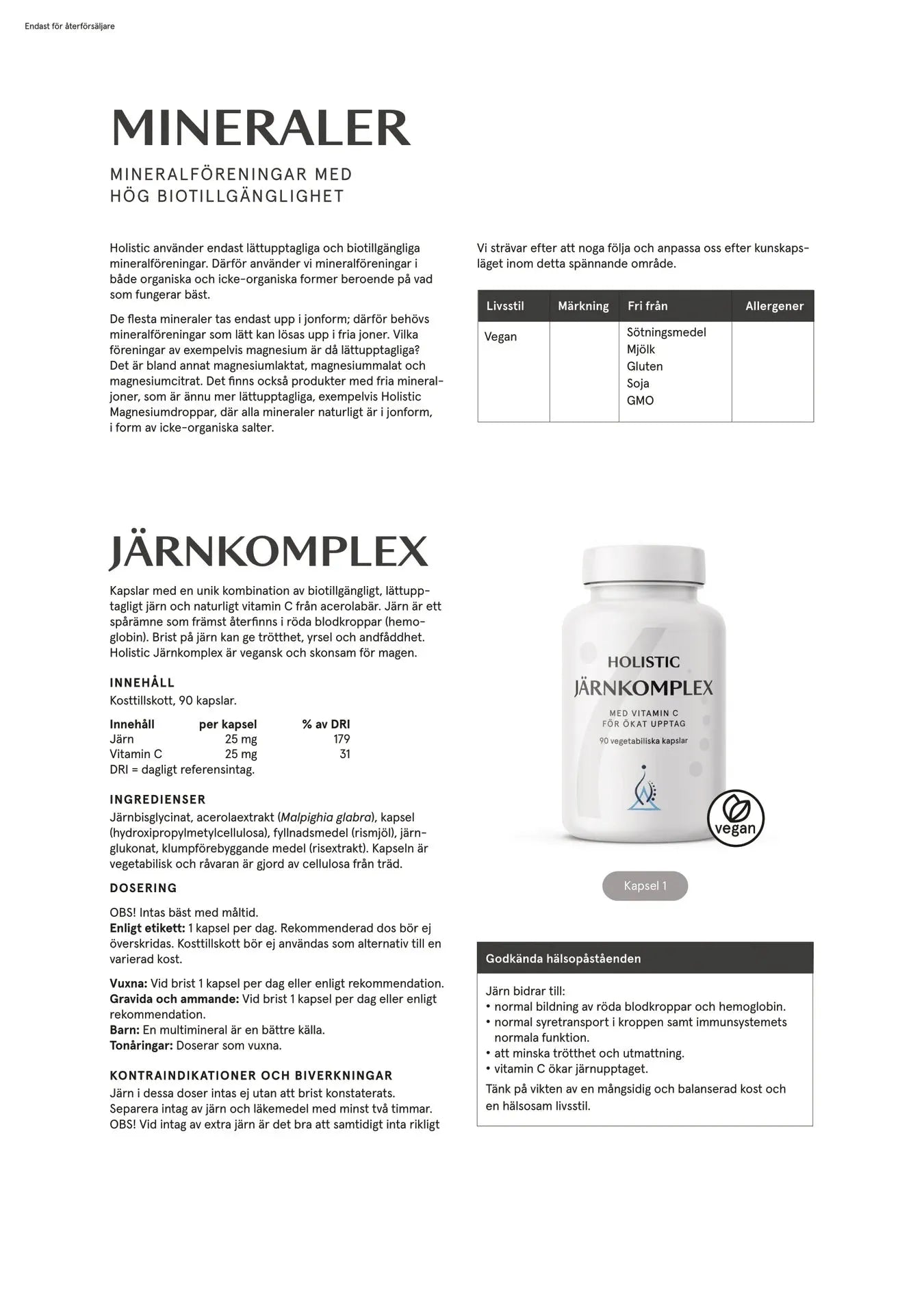 Holistisk zink 25 mg, 90 kapsler
