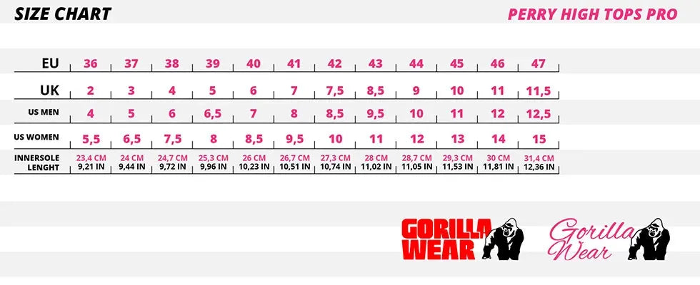 Gorilla Wear Perry High Tops Pro, rød/sort
