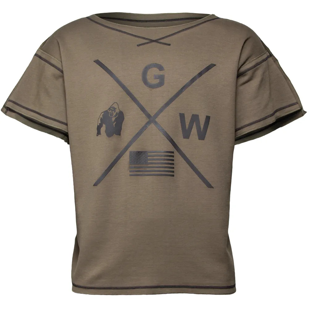 Gorilla Wear Sheldon Work Out Top T-shirt, army green