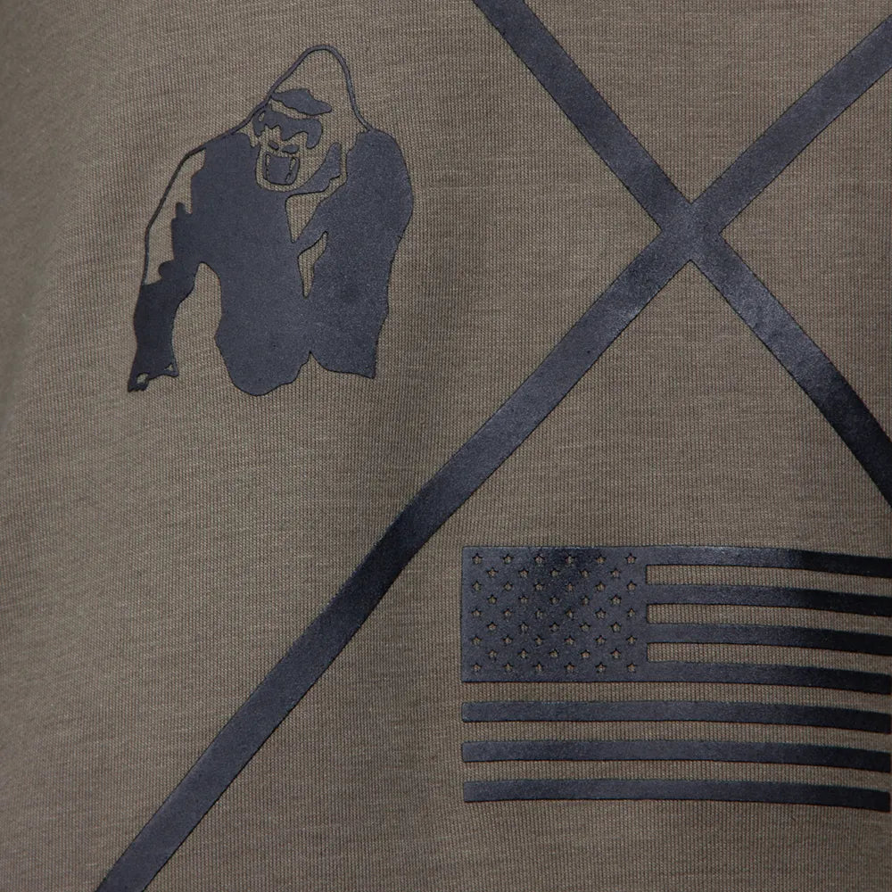 Gorilla Wear Sheldon Work Out Top T-shirt, army green