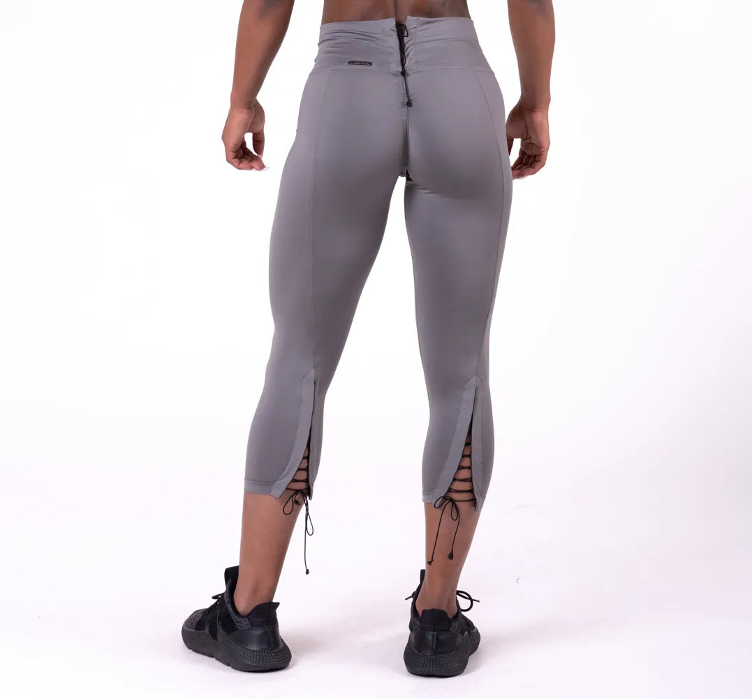 NEBBIA Lace-Up 7/8 Träningstights, metal