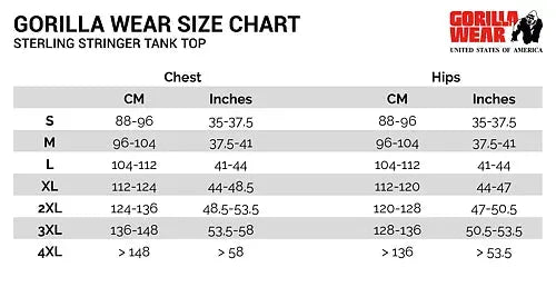 Gorilla Wear - Sterling Stringer Tanktop/Lin, sort/rød