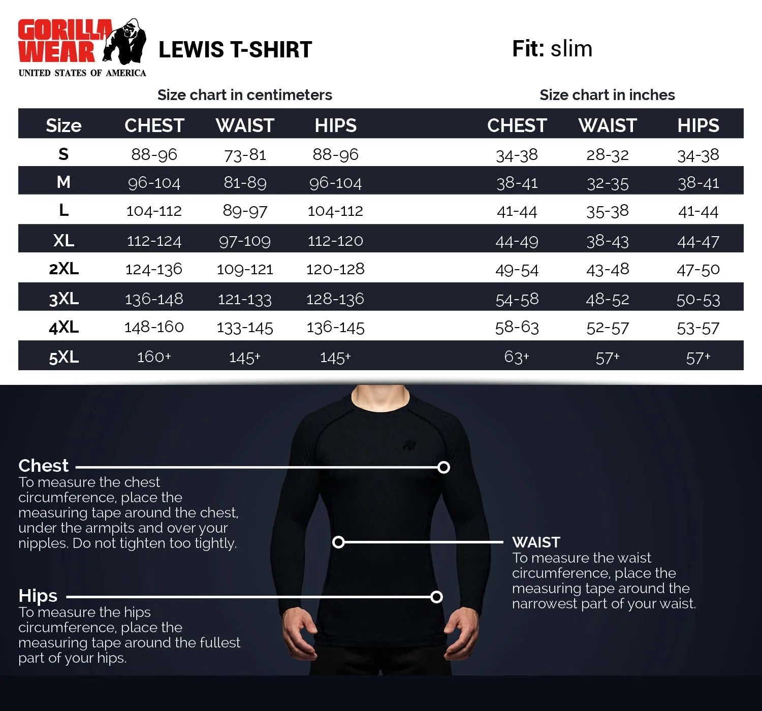 Gorilla Wear Lewis T-shirt, mørkegrå