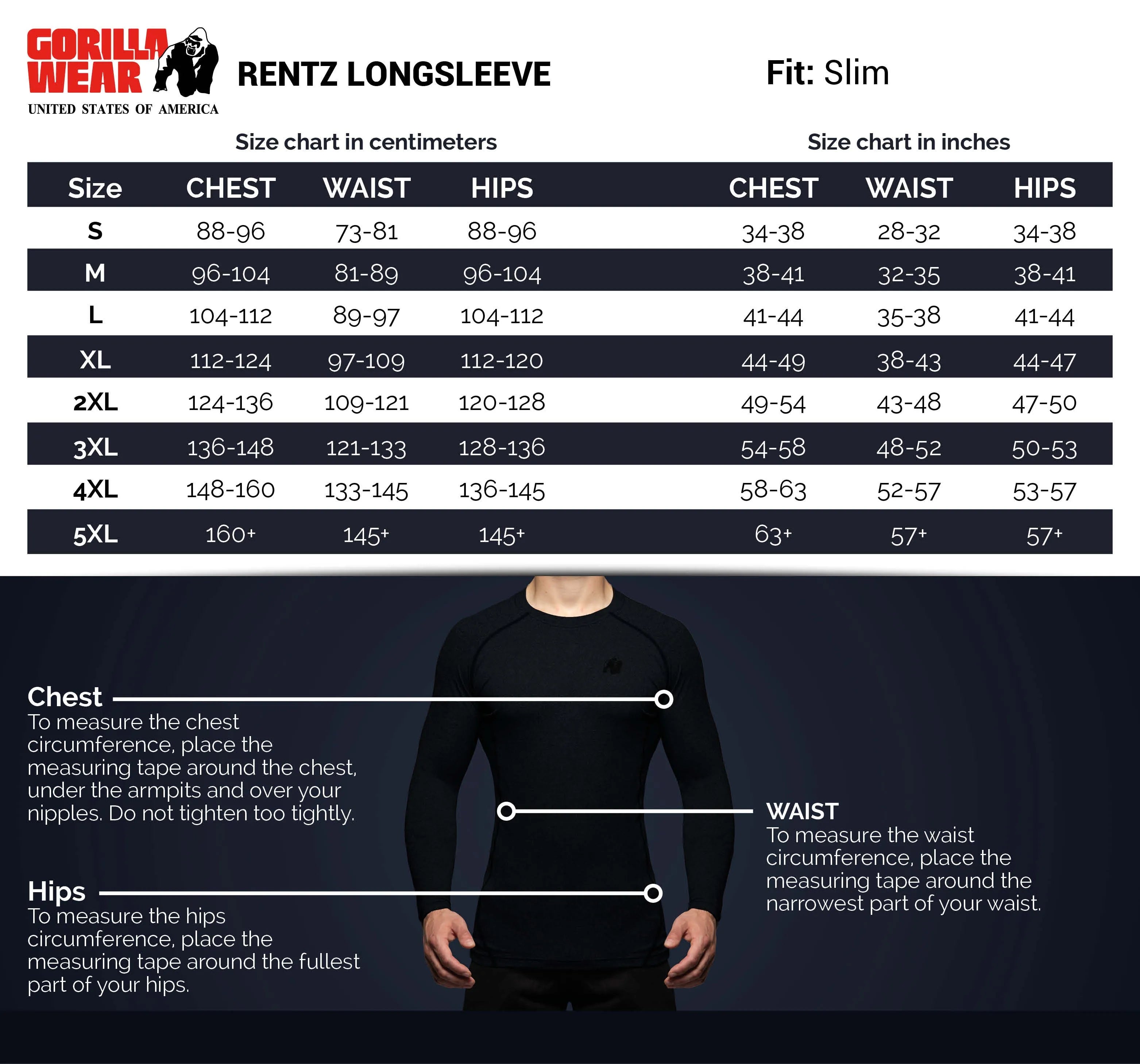 Gorilla Wear Rentz langærmet t-shirt, lyseblå