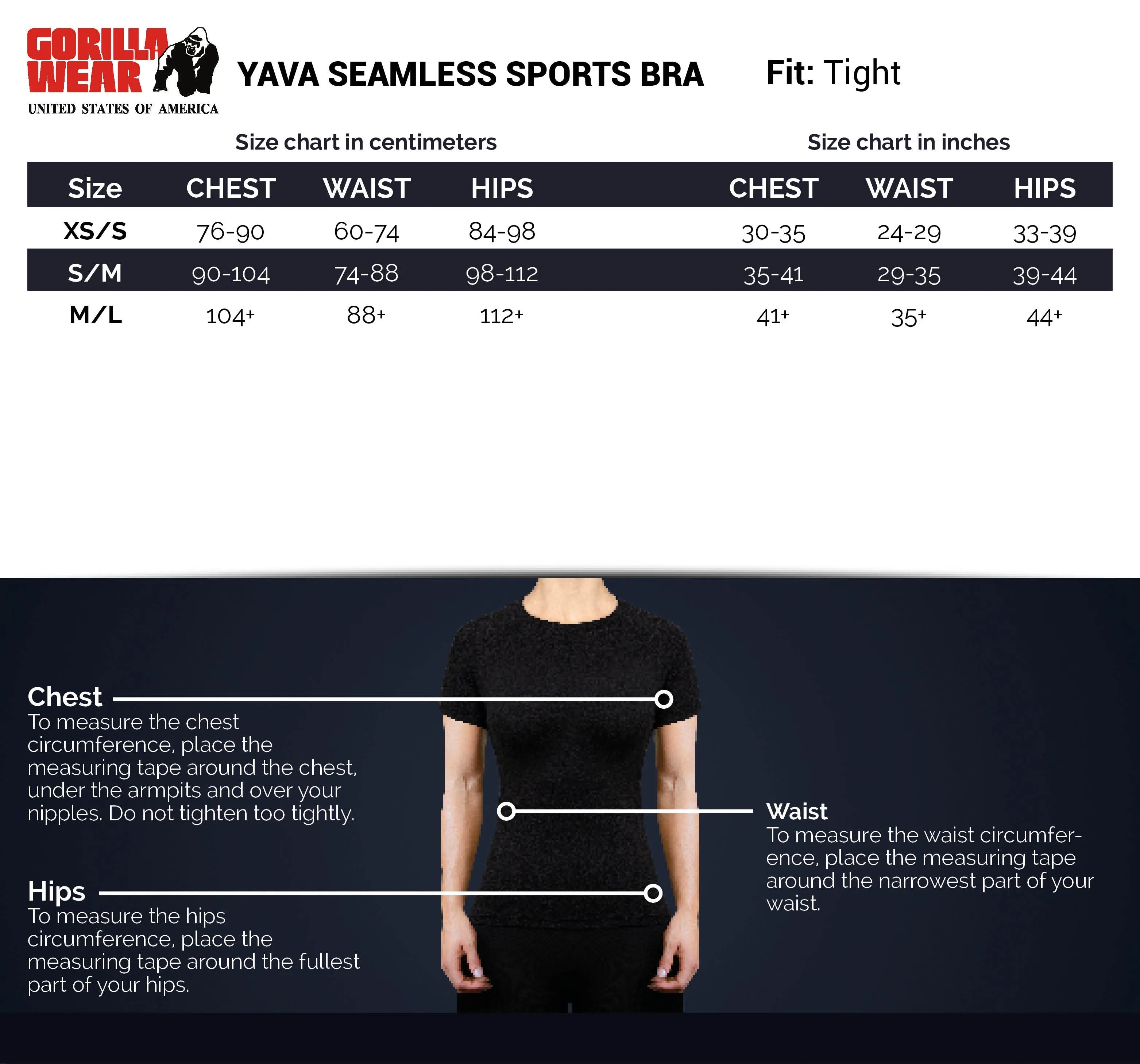 Gorilla Wear Yava Seamless Sport Bra/Sport-BH, grey