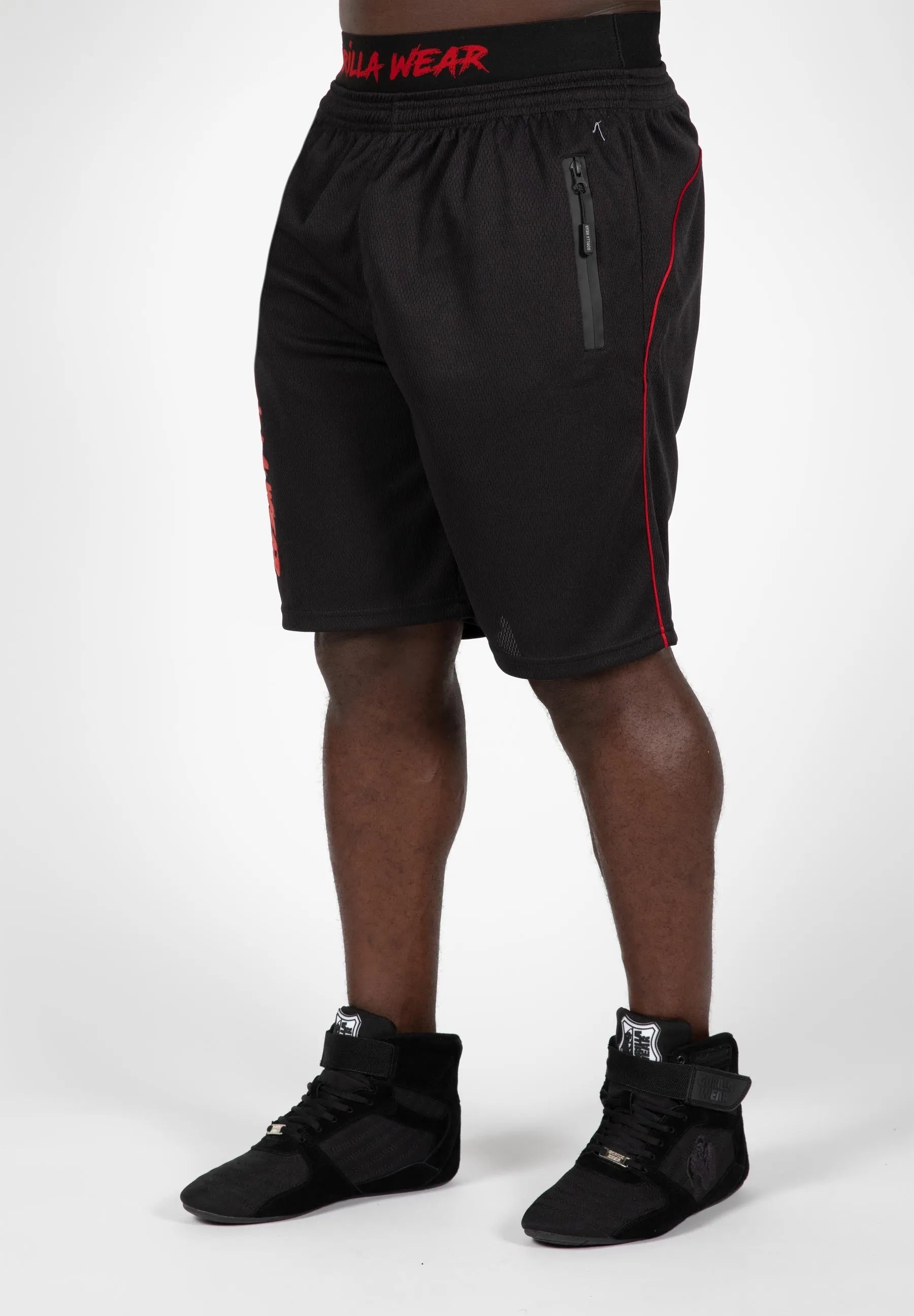 Gorilla Wear Mercury Mesh Shorts/träningsshorts, black/red