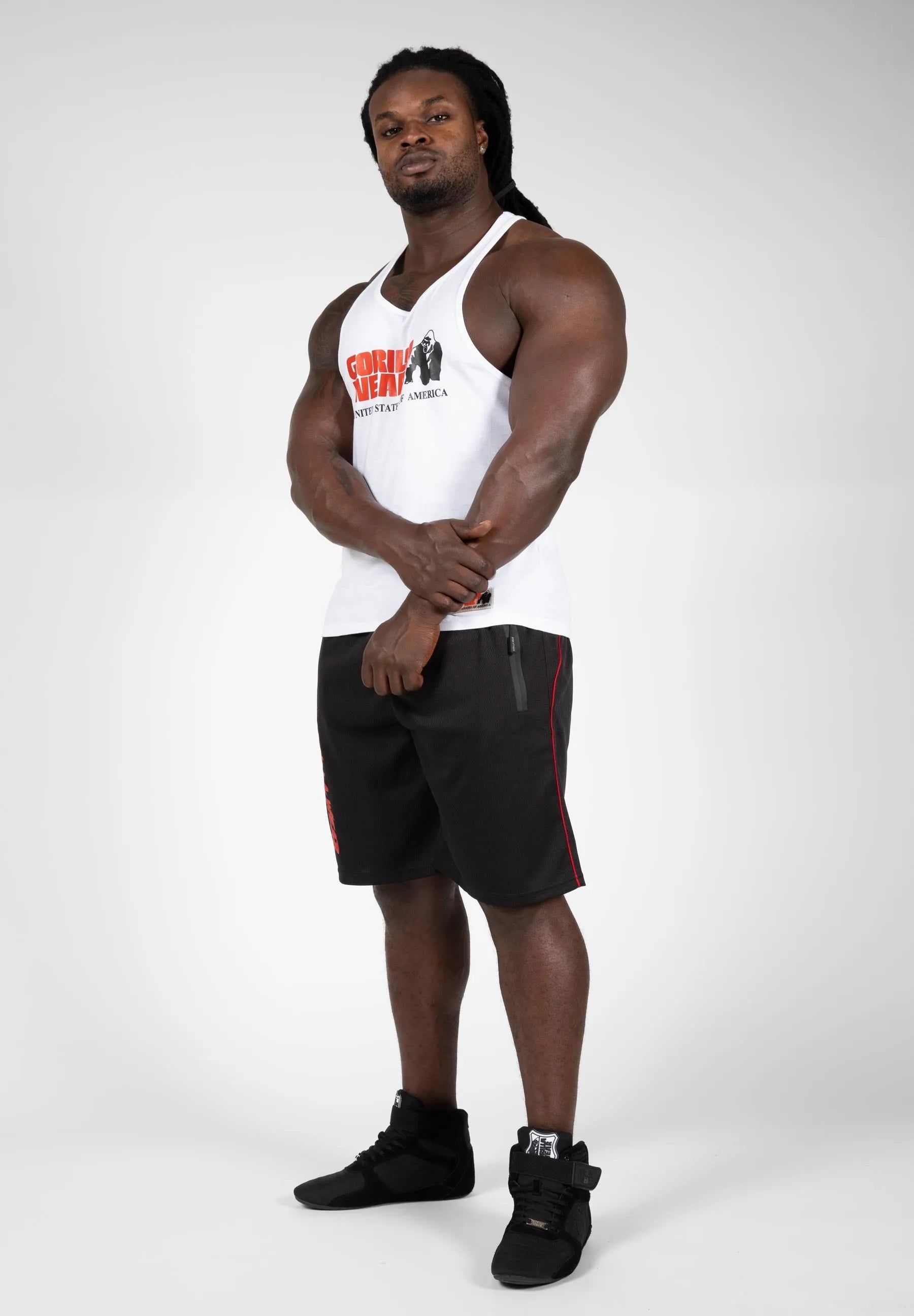 Gorilla Wear Mercury Mesh Shorts/träningsshorts, black/red