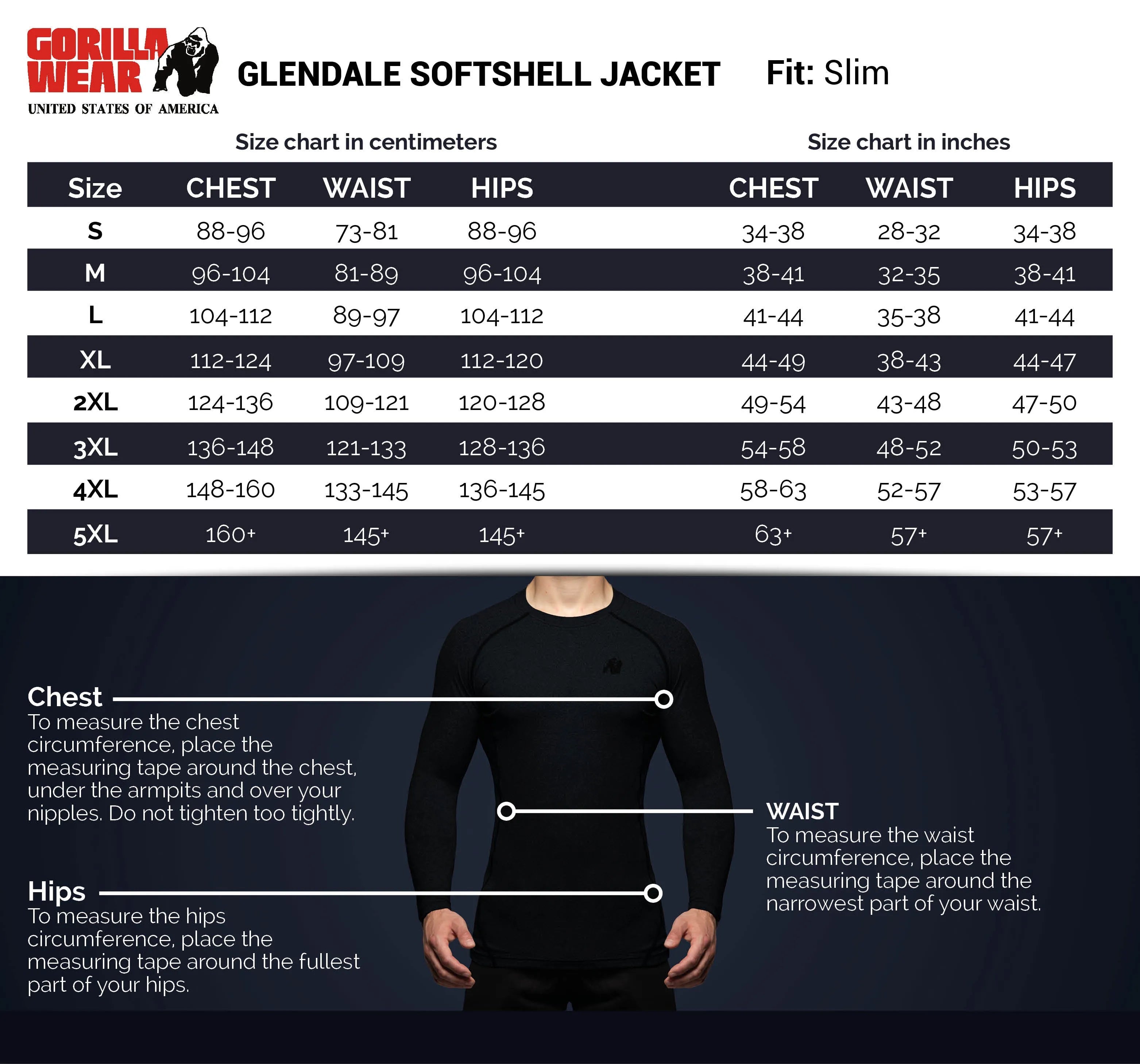 Gorilla Wear Glendale Softshell Jakke, sort