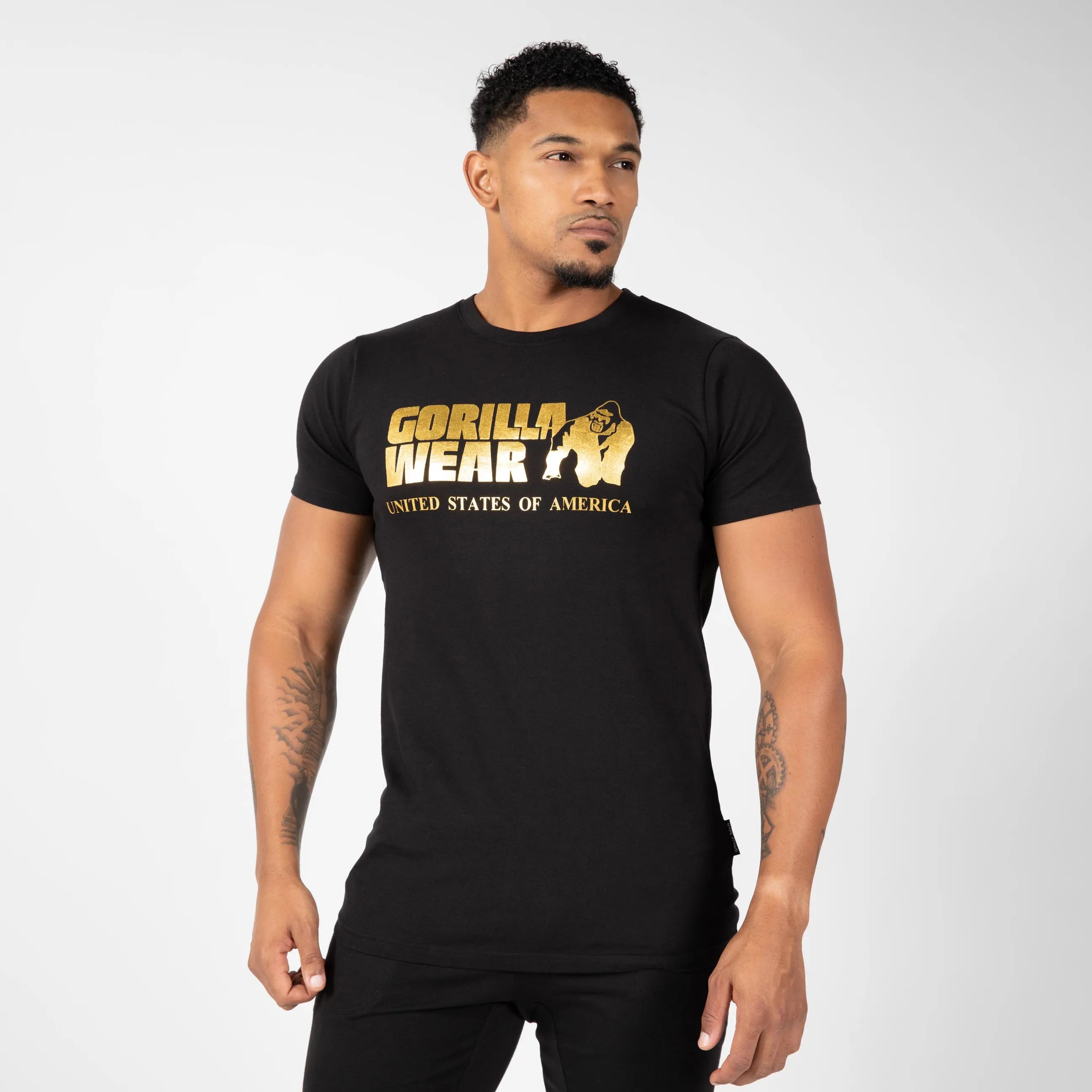 Gorilla Wear Classic T-shirt, sort/guld
