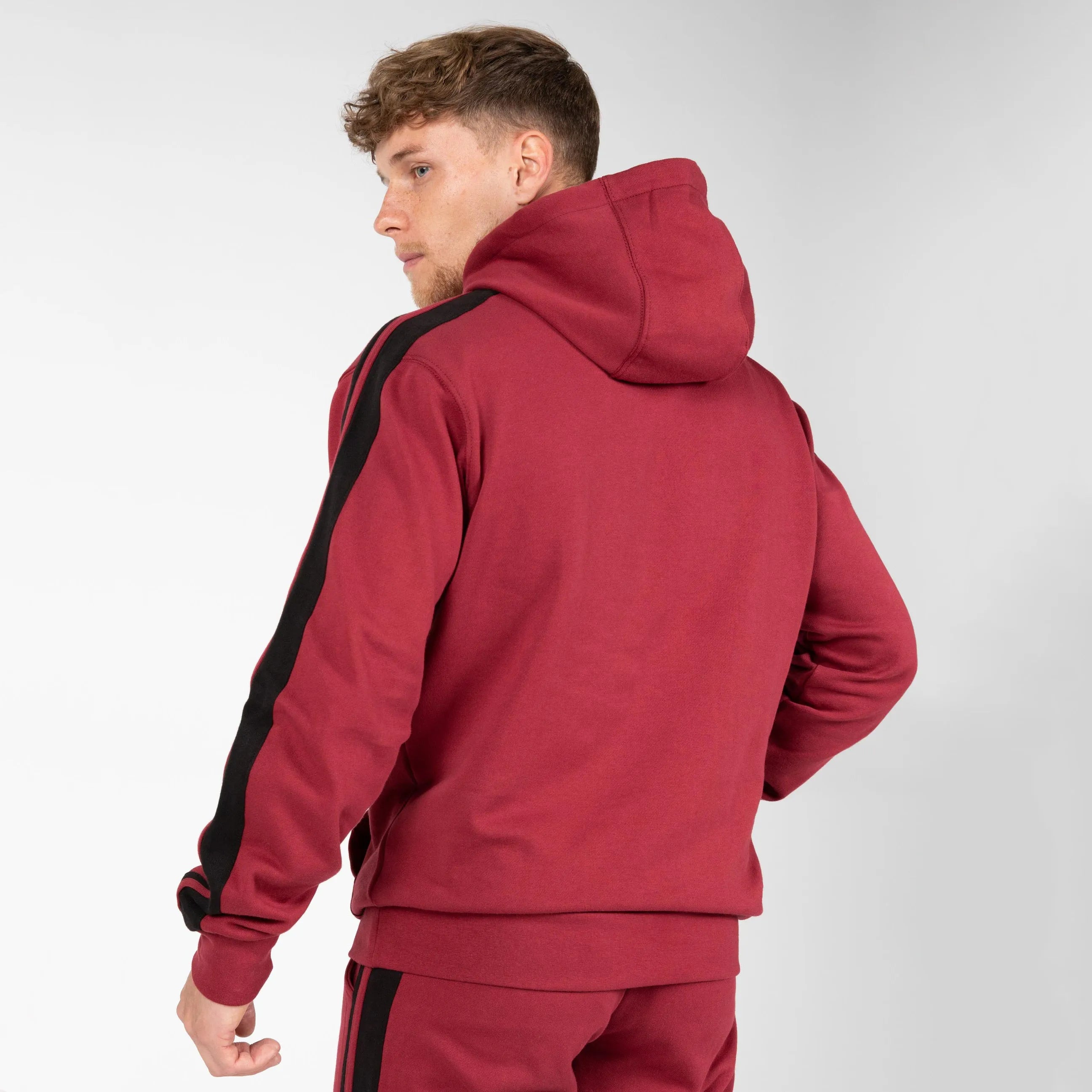 Gorilla Wear Banks Oversized Hoodie, burgundy red/black