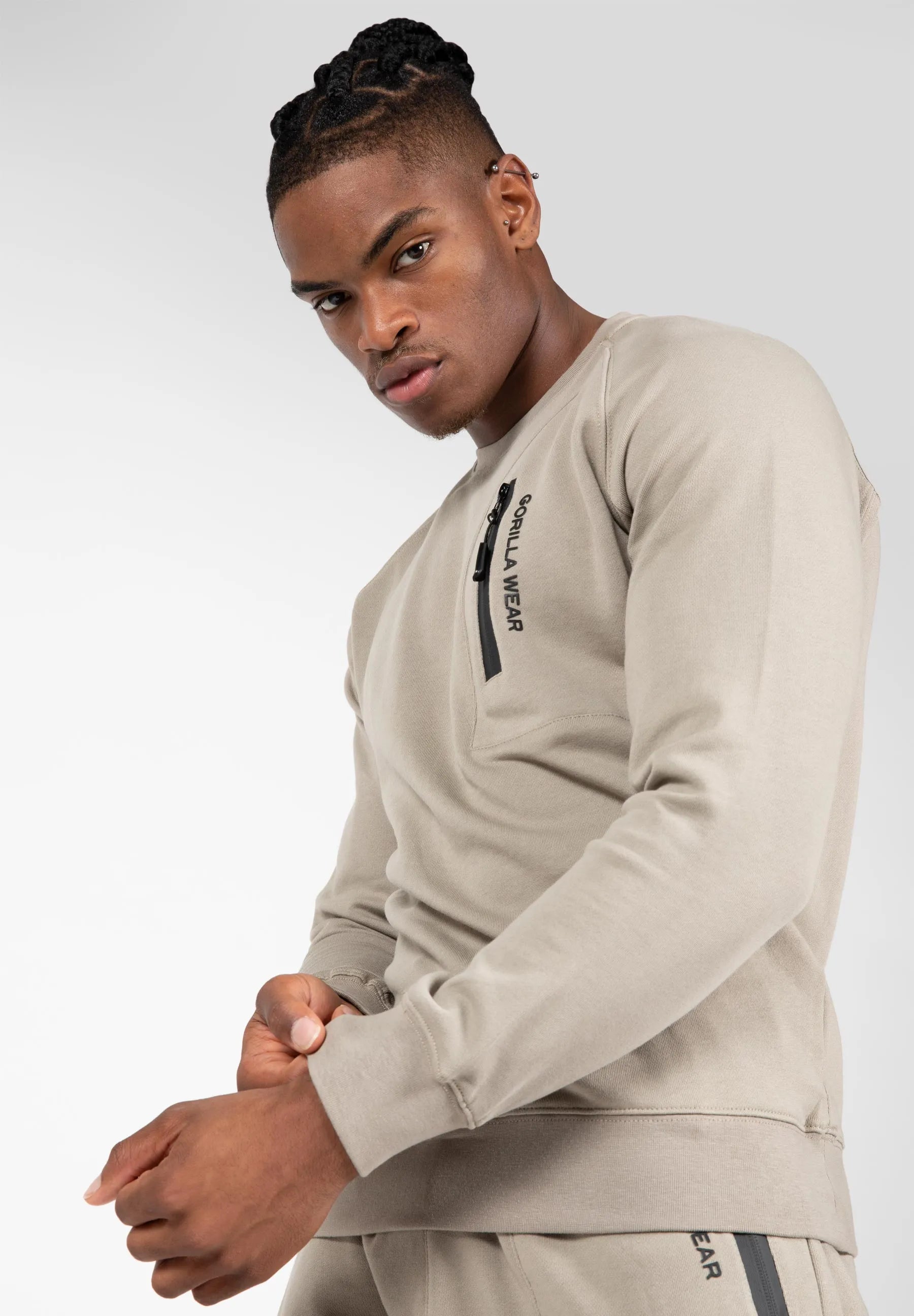 Gorilla Wear Newark sweatshirt/træningstrøje, beige