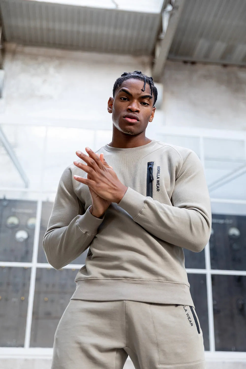 Gorilla Wear Newark sweatshirt/træningstrøje, beige