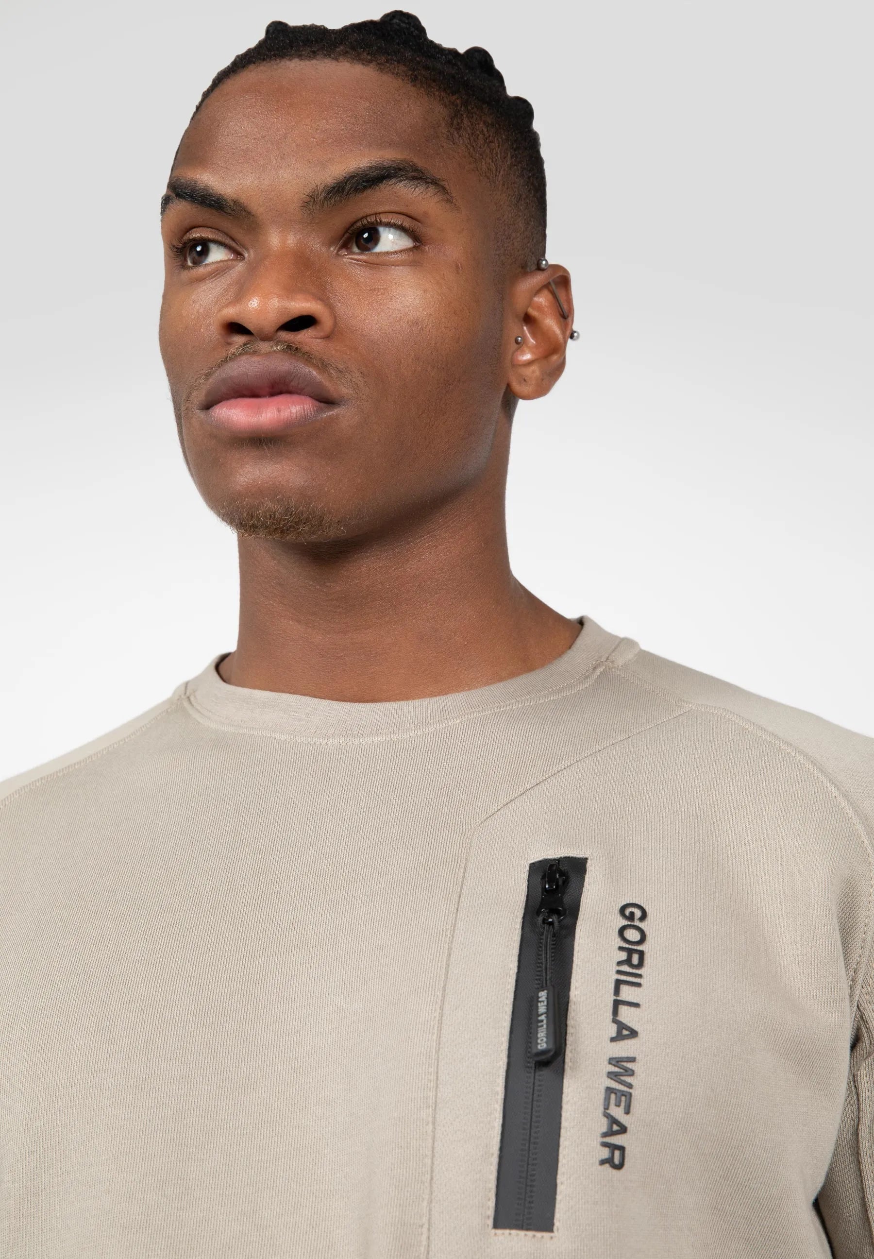 Gorilla Wear Newark sweatshirt/træningstrøje, beige