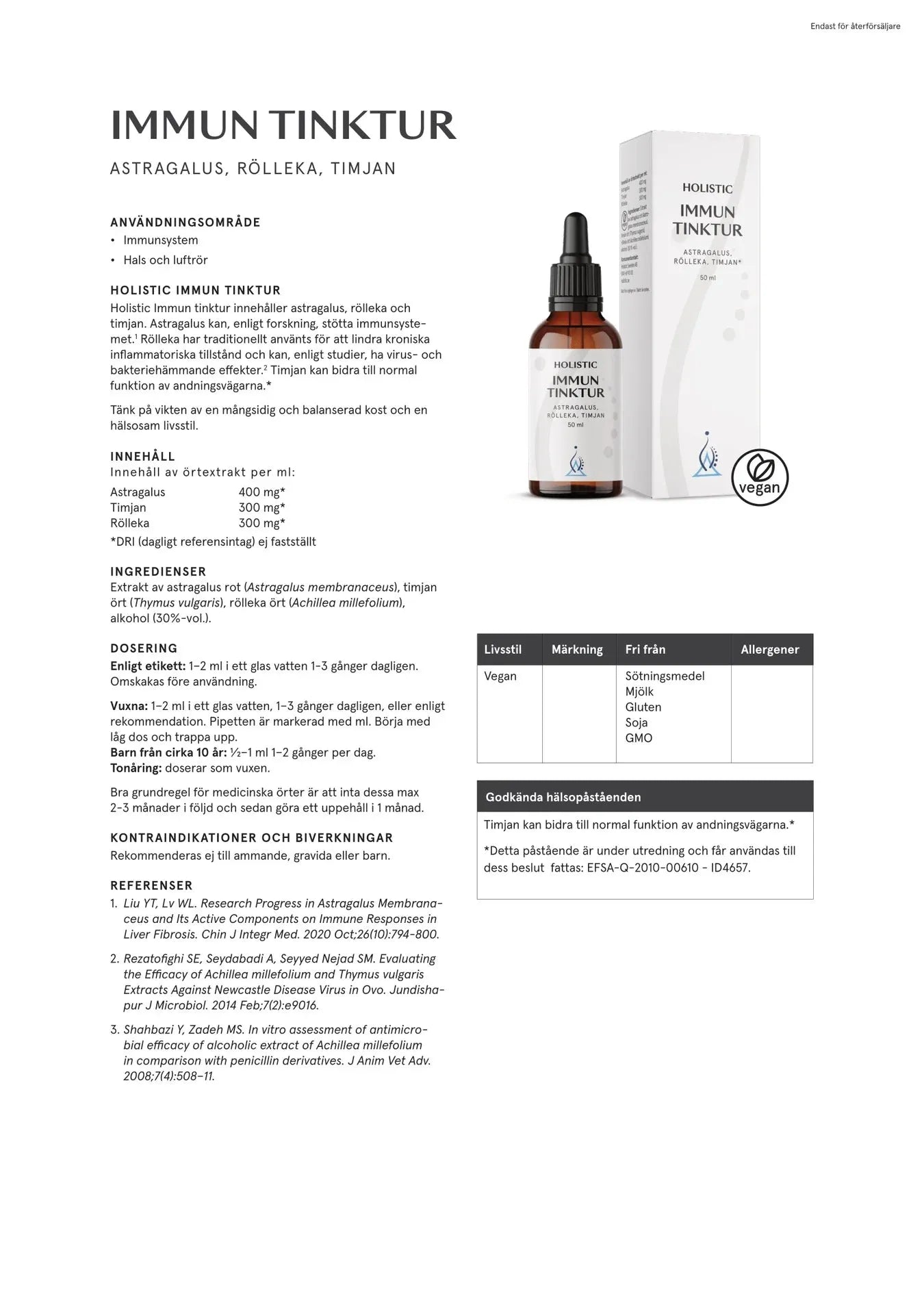 Holistic Immun tinktur, 50 ml