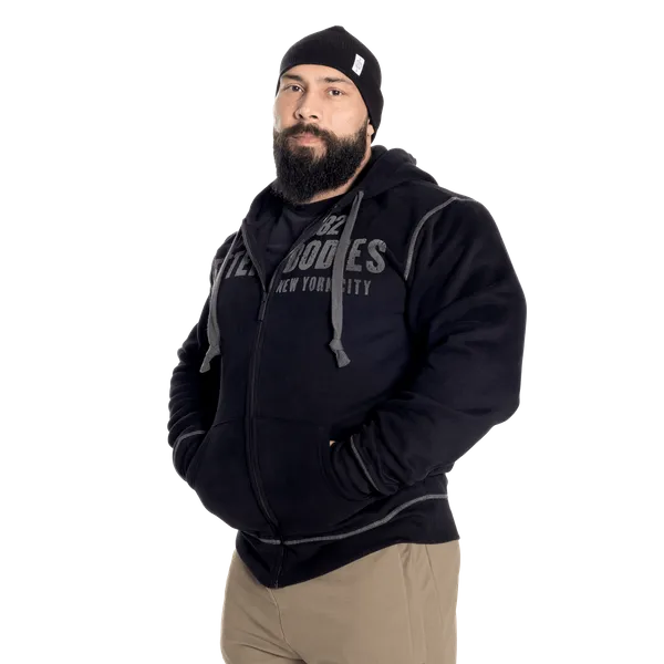 Better Bodies Graphic Zip Hoodie, Black