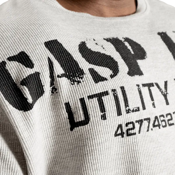 Gasp Thermal gym sweatshirt/træningstrøje, gråmeleret