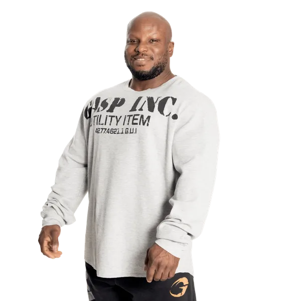 Gasp Thermal gym sweatshirt/træningstrøje, gråmeleret