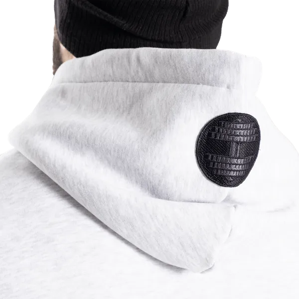 Better Bodies Graphic Zip Hoodie, Light Grey Melange