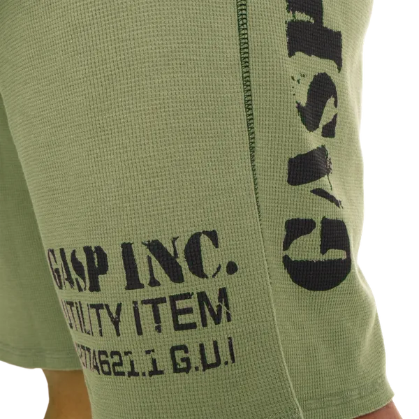 Gasp Thermoshorts/træningsshorts, Vasket Grøn
