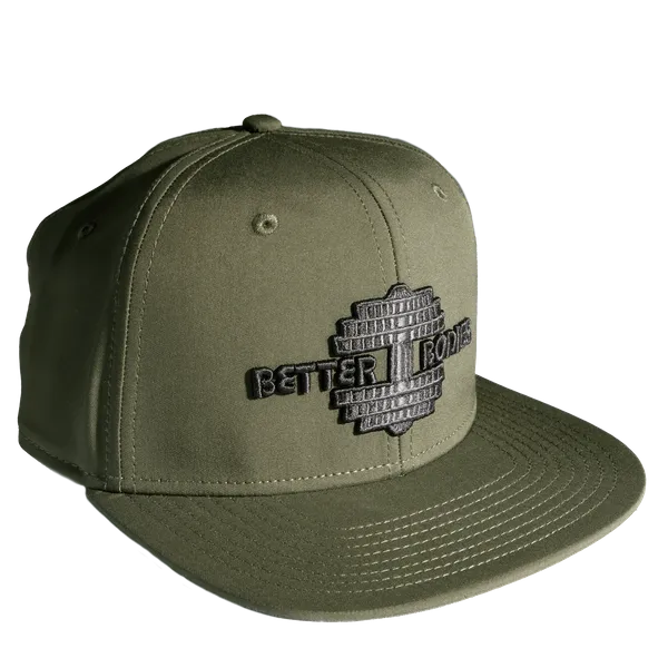 Better Bodies Flatbill Cap, Washed Green
