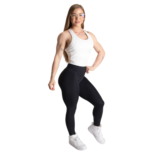 Better Bodies Core crop t-back Linne, White