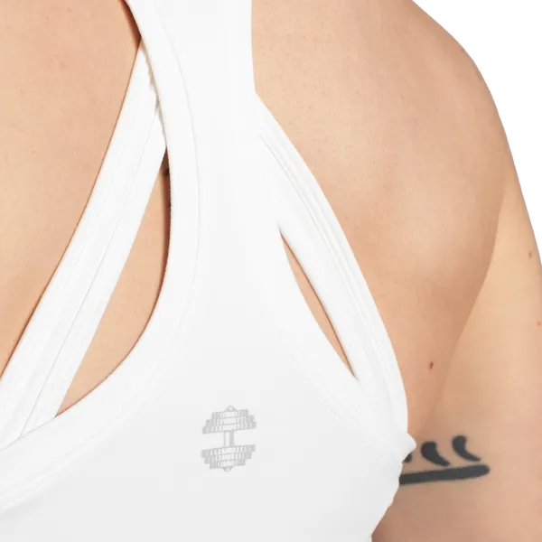 Better Bodies Core crop t-back Linne, White