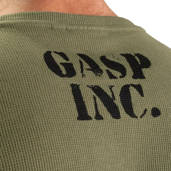 Gasp Thermal gym sweatshirt/træningstrøje, Vasket grøn