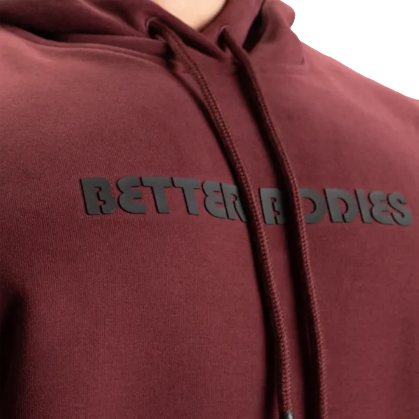 Better Bodies Logo Hættetrøje V2, Rødbrun