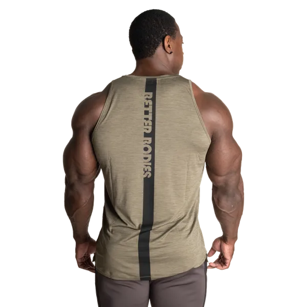Better Bodies Essex Stribet Tanktop, Vasket Grøn Melange