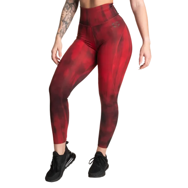 Better Bodies Højtaljede leggings/Træningstights, Chili rød grunge