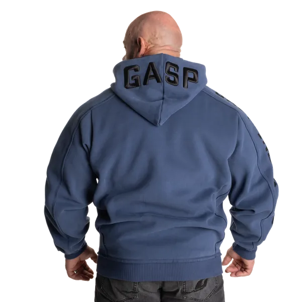 Gasp Pro gasp hættetrøje med lynlås, himmelblå