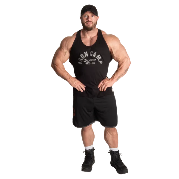 Gasp Mesh Shorts/träningsshorts, Black/Grey