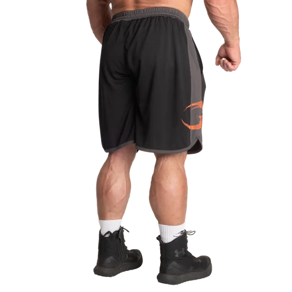 Gasp Mesh Shorts/träningsshorts, Black/Grey