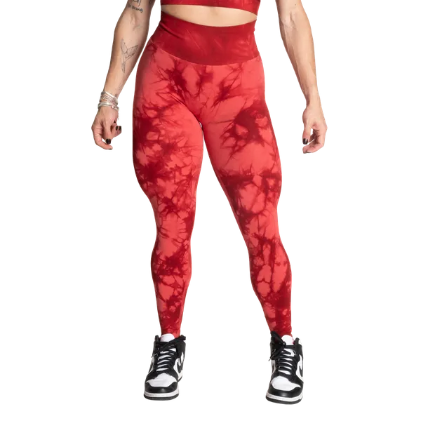 Better Bodies Entice scrunch leggings/træningstights, Rød Tie Dye