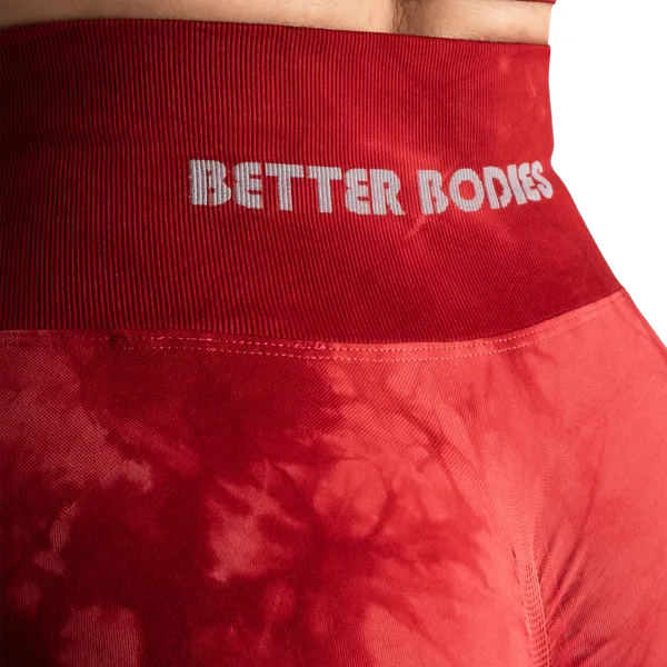 Better Bodies Entice scrunch leggings/træningstights, Rød Tie Dye