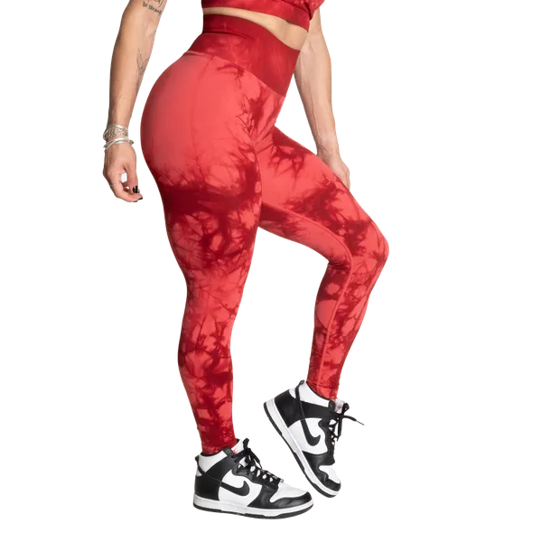 Better Bodies Entice scrunch leggings/træningstights, Rød Tie Dye