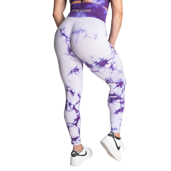 Better Bodies Entice scrunch leggings/træningstights, lilla tie dye