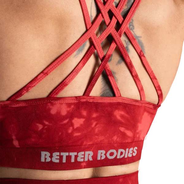 Better Bodies Entice sports-bh, Rød Tie Dye