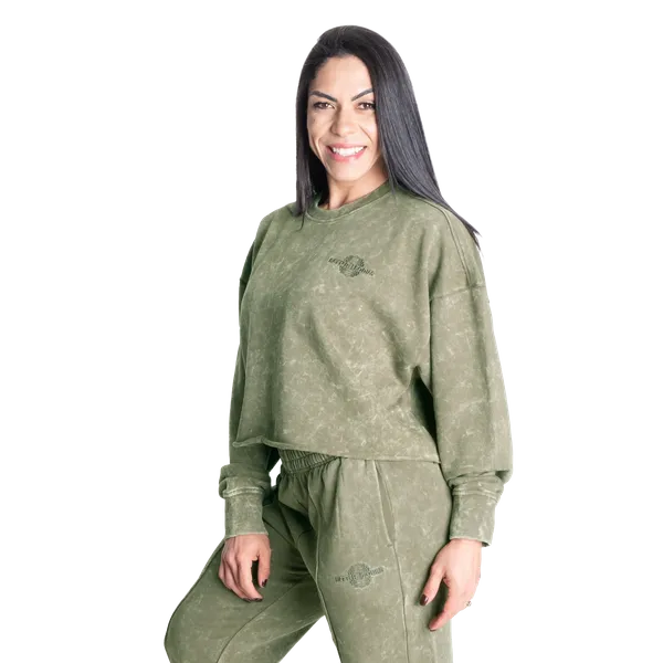 Better Bodies Acid washed Sweatshirt/Träningströja, Acid washed green