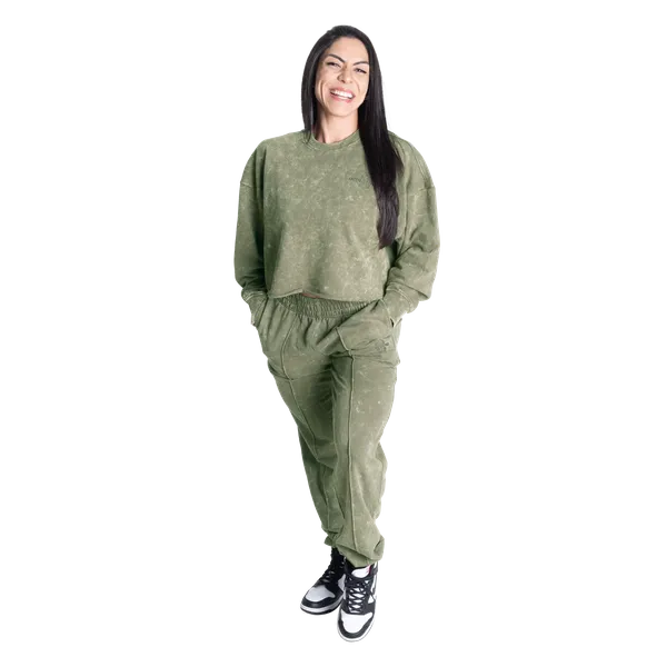 Better Bodies Acid washed Sweatshirt/Träningströja, Acid washed green
