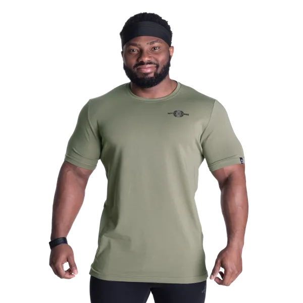 Better Bodies Essential tapered T-shirt, Washed Green