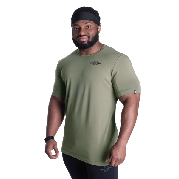 Better Bodies Essential tapered T-shirt, Washed Green