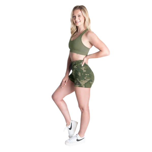 Better Bodies Empire bløde shorts/træningsshorts, vasket grøn camouflage