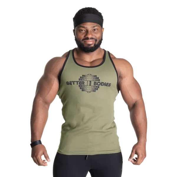 Better Bodies Dumbbell T-back Linne, Washed Green