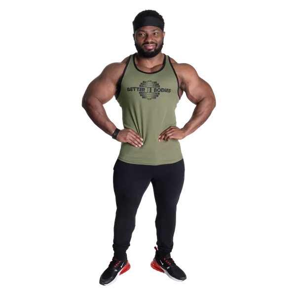 Better Bodies Dumbbell T-back Linne, Washed Green