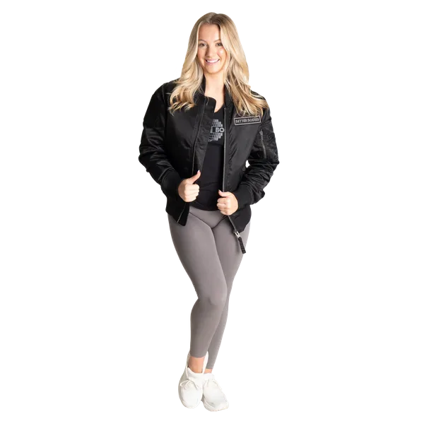 Better Bodies Utility Bomber Jacket, Black